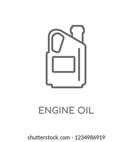 engine oil linear icon. Modern outline engine oil logo concept on white background from General collection. Suitable for use on web apps, mobile apps and print media.