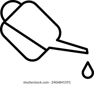 Engine oil Outline vector illustration icon