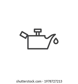 Engine Oil Pressure line icon. linear style sign for mobile concept and web design. Oil pressure indicator outline vector icon. Symbol, logo illustration. Vector graphics