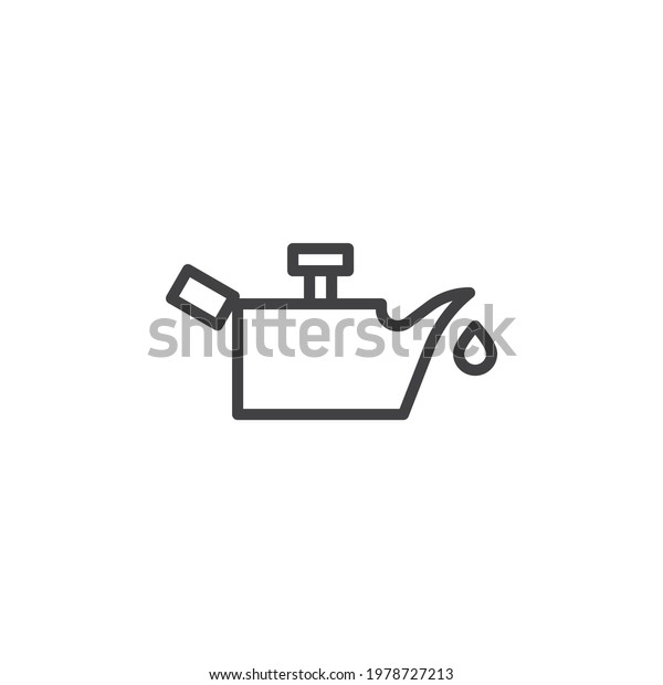 Engine Oil Pressure\
line icon. linear style sign for mobile concept and web design. Oil\
pressure indicator outline vector icon. Symbol, logo illustration.\
Vector graphics