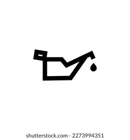 símbolo del indicador de la presión de aceite del motor. ilustración vectorial