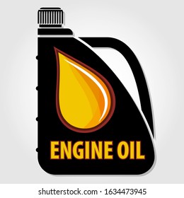 Engine oil. Silhouette icon isolated object on white background
