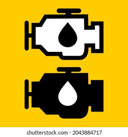 engine oil symbol icons vector.