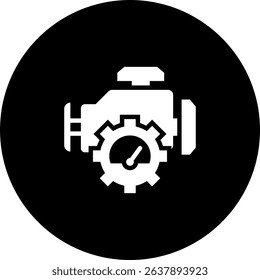 Engine Performance Icon Element For Design