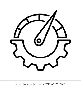 Engine performance icon, vector illustration on white background