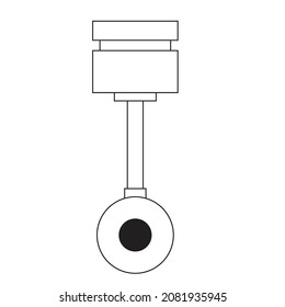An engine piston of a car