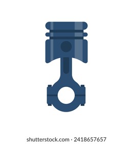 Engine piston cartoon icon. Spare cars. Engine parts. Element design for web mobile app, print as logo repairs cars. Vector illustration flat design. Isolated on white background.
