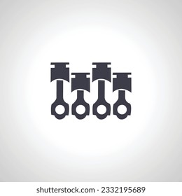 Engine piston icon. Car pistons icon.