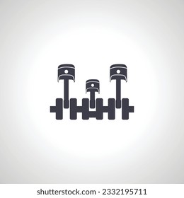 Engine piston icon. car engine pistons icon.