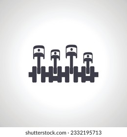 Engine piston icon. car engine pistons icon.