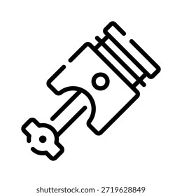 Icono del pistón del motor, conceptos mecánicos y automotrices.