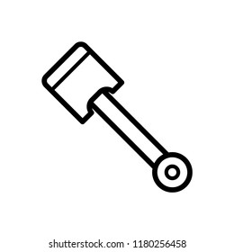 Engine piston icon on white background