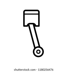 Engine piston icon on white background