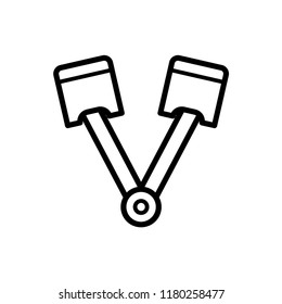 Engine piston icon on white background