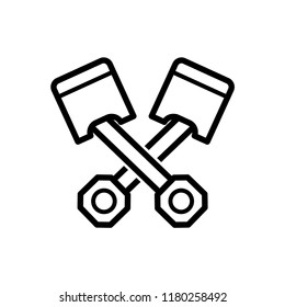 Engine piston icon on white background
