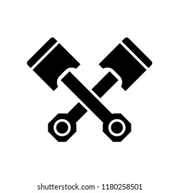 Engine piston icon on white background