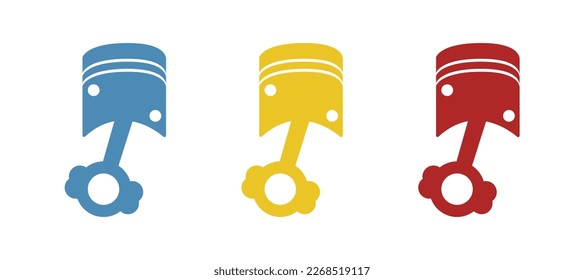engine piston icon on white background, vector illustration