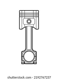 Engine piston isolated sign. motorcycle pistons icon. Car workshop symbol