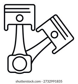 Engine pistons connecting rod creating internal combustion power