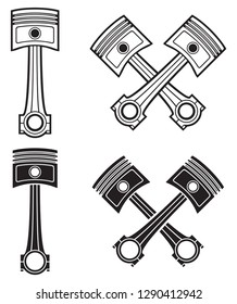 engine pistons vector illustration