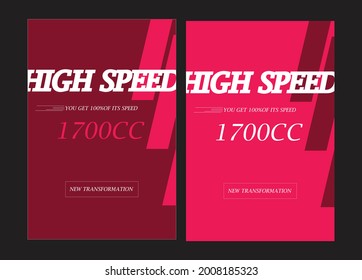 Engine power , banner for bike ad , 1700CC ads design, 2021 , speed promo template  