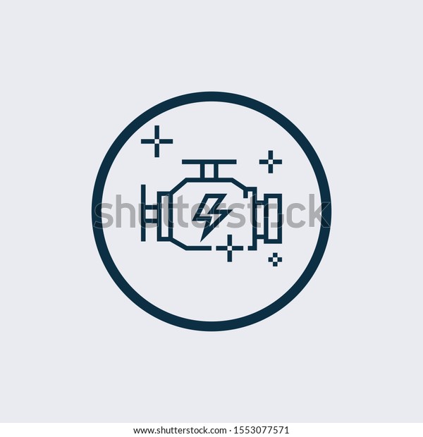 engine problems icon in two color design style.\
engine problems vector icon modern and trendy flat symbol for web\
site, mobile, app, logo