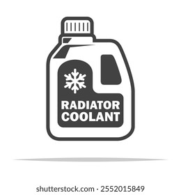 Engine radiator coolant icon transparent vector isolated