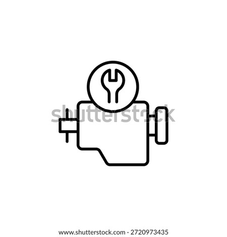 Engine Repair Automotive Service Spanner Icon Motor