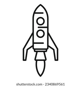 Engine rocket launch icon outline vector. Space start. Sky shuttle