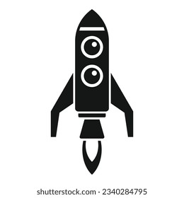 Engine rocket launch icon simple vector. Space start. Sky shuttle