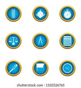 Engine room icons set. Flat set of 9 engine room vector icons for web isolated on white background