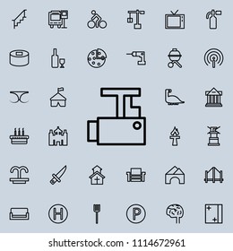engine sign icon. Detailed set of minimalistic line icons. Premium graphic design. One of the collection icons for websites, web design, mobile app on colored background