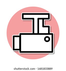 Engine sign sticker icon. Simple thin line, outline vector of web icons for ui and ux, website or mobile application