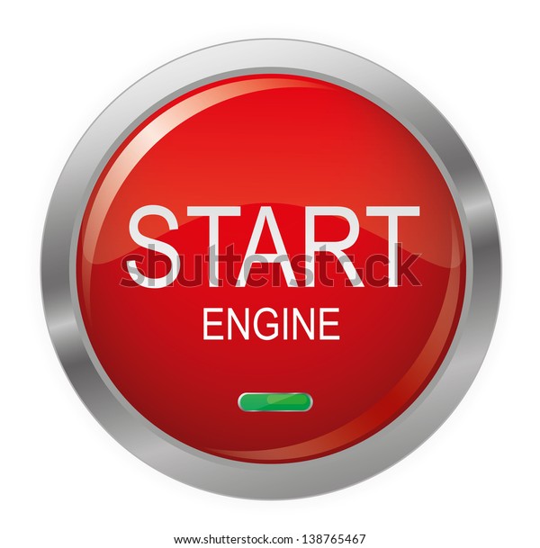 Starting Engine Graphics Engine Start Glossy Buttoneps10 Vector Illustration Stock Vector ...