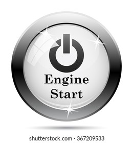 Engine Start Icon. Internet Button On White Background. EPS10 Vector.
