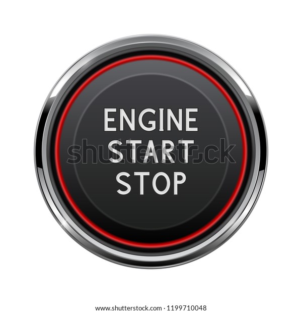 Engine Start Stop Button Car Dashboard Stock Vector (Royalty Free ...