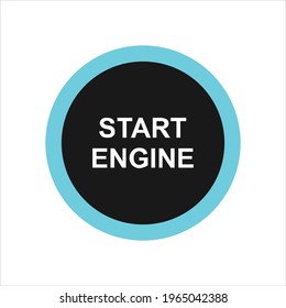 Engine Start Vector. Car Engine Start Icon.