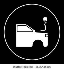Engine swap car illustration. Replace engine car repair vector