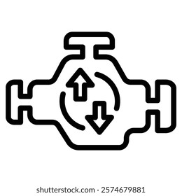 Engine Swap icon line vector illustration