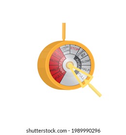 Telégrafo del motor. Telégrafo de envío, ilustración vectorial