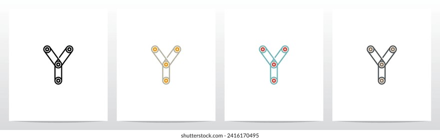 Logo-Design des Logos Design Y des Triebwerksriemenpulvers