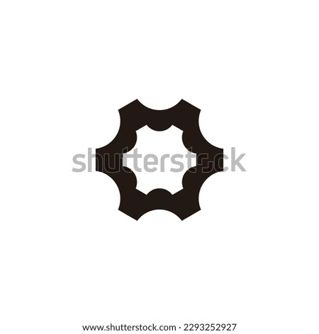 Engine, tool, power geometric symbol simple logo vector