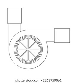 Diseño de la ilustración del icono del turbo del motor