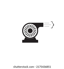Ilustración vectorial del icono del turbo del motor, diseño del símbolo de la tecnología