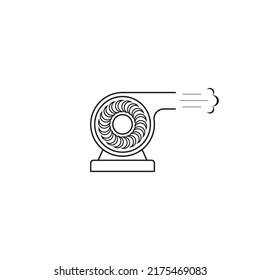 Ilustración vectorial del icono del turbo del motor, diseño del símbolo de la tecnología
