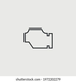 engine vector icon motor vehicle engineering