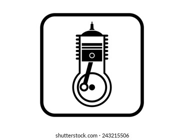 Engine vector icon on white background