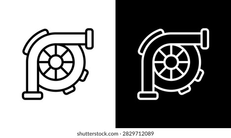 Engine White Icon Set Design