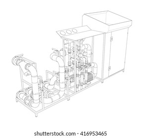 Engine Wireframe background