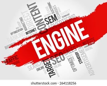ENGINE word cloud, business concept